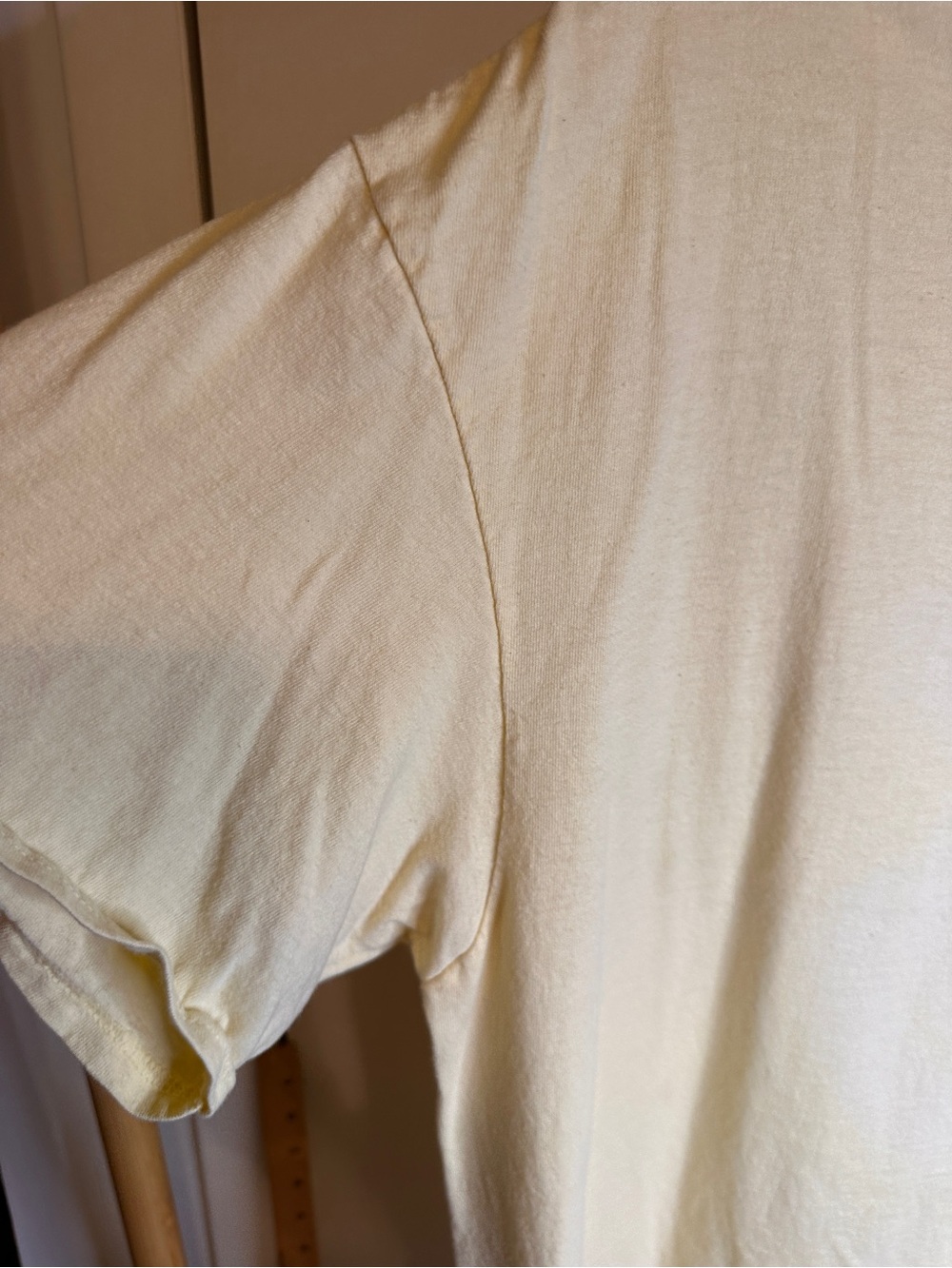 Simply Southern Pale Yellow Short Sleeve Tee with Blue Chest Logo - Picture 3 of 6